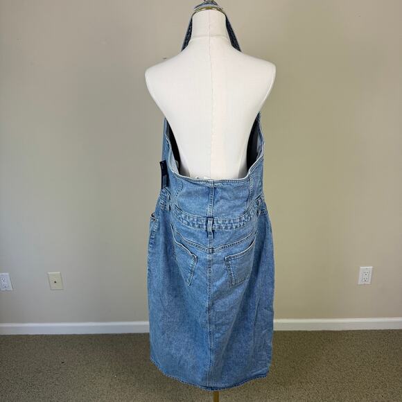 Universal Thread Denim Halter Open Back Midi Dress US Women's 16 Plus - Picture 5 of 8